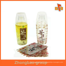 Printed heat PVC shrink wrap/sleeve labe liquor bottle with pvc shrink sleevel pvc shrink with logo design